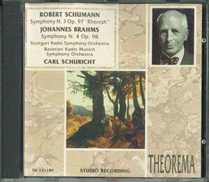輸入CD Carl Schuricht Schumann: Symphony N.3 Brahms: Symphony N.4 TH121189 CEDAR /00110