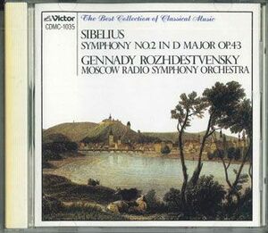 CD Gennady Rozhdestvensky, Moscow Radio Symphony Orchestra Sibelius : Symphony No.2 In D Major Op.43 CDMC1035 VICTOR /00110