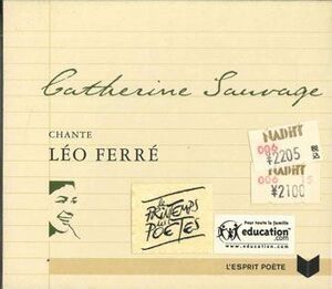 仏CD Catherine Sauvage Chante Leo Ferre 5483972 MERCURY 未開封 /00110