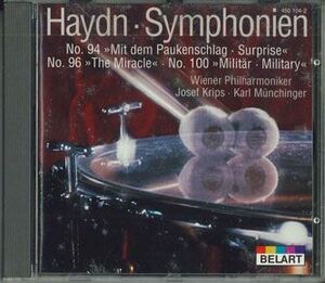 CD Wiener Philharmoniker Joseph Haydn Symphonie Nr 94 96 & 100 4501042 BELART /00110