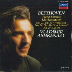 CD Ashkenazy Beethoven: Piano Sonatas No.21 Waldstein No.26 Les Adieux & No.27 F35L50279 POLYDOR /00110