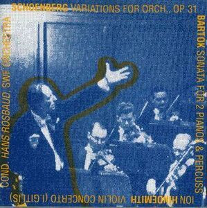 CD Hans Rosbaud Schoenberg: Variations, Op.31 & Bartok, Hindemith Works CD627 MUSIC & ARTS /00110