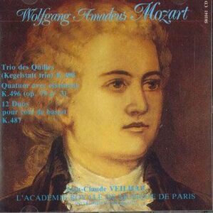 仏CD Jean-claude Veilhan Mozart Trio Des Quilles K.498, Quatuor Op.79 K.496, 12 Duos Pour Cors De Basset 581041CD ADDA /00110