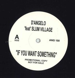 12 D'angelo, Roots If You Want Something / You Got Me (Remix) ANG100 NOT ON LABEL プロモ /00250