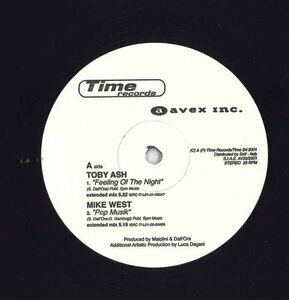 12 Toby Ash / Mike West / Mr. M Feeling AV302001 Time, Avex Inc. Italy Vinyl /00250