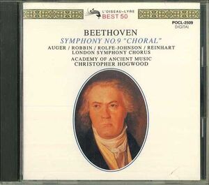 CD Christopher Hogwood Beethoven: Symphony No.9 Choral POCL2509 POLYDOR /00110