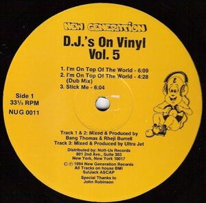 米12 Various D.j.'s On Vinyl Vol. 5 NUG0011 NEW GENERATIONNEW GENERATION /00250