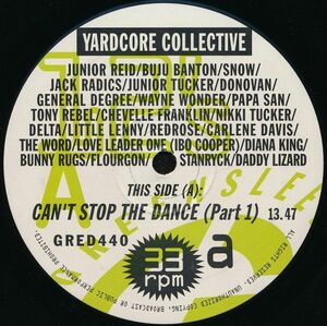 英12 Yardcore Collective Can't Stop The Dance GRED440 Greensleeves Records /00250