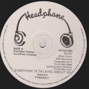 英12 Tyrone Power / Frankie Paul Everyone Is Talking About Me / Rub-A-Dub Market HPDC005 Headphone (2) /00250