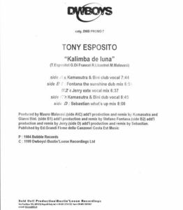 伊12 Tony Esposito Kalimba De Luna DWBPROMO7PROMO DWBoys プロモ /00250