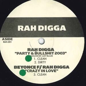 12 Rah DIGGA Party & Bulllshit 2003 RAH001 NONE /00250