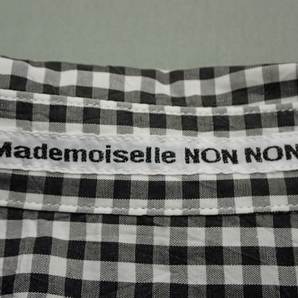 送料無料 Mademoiselle NON NON ギンガムチェックシャツ・M△マドモアゼルノンノン/シワ加工ブラウス/23*8*3-10の画像9