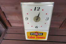 STARLINE clock 電飾看板 時計 電飾 ヴィンテージ アメリカ 店舗 インテリア 看板 ガレージ USA USED（A-348） _画像3