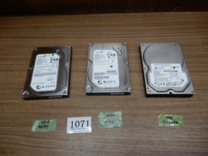 1071★seagete & hitati ★500GB　＆　250GB　＆　80GB ハードディスク　x ３台　セット★ジャンク品