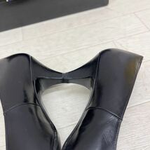 1108◎ YVES SAINT LAURENT イヴ サンローラント 靴 シューズ パンプス ヒール ポイントトゥ ブラック レディース35.5_画像9