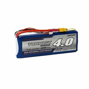 no3 Turnigy 7.4V 4000mAh 30C40Clipo lithium polymer battery * hobby shop blue empty 