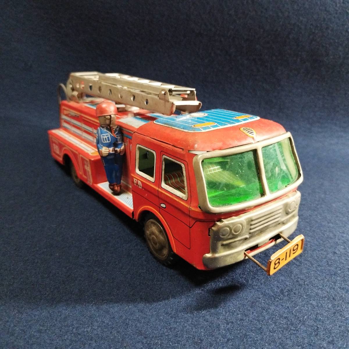 まとめて割 ビンテージ 米澤玩具 アンティークブリキ梯子消防車 雑貨