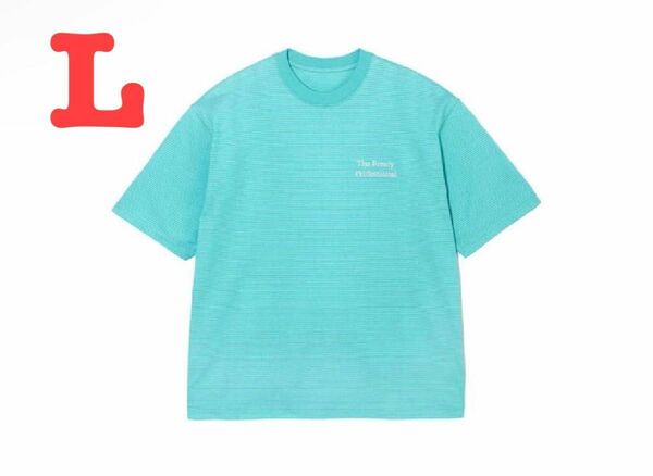 ENNOY S/S Border T-Shirt "Mint Blue" L