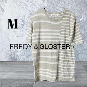 FREDY＆GLOSTER トップス ボーダー サマーニット グレー M