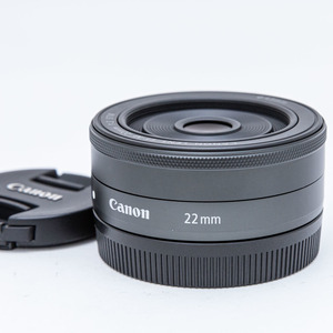 Canon EF-M 22mm F2 STM グラファイト　【管理番号006087】