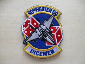 【送料無料】アメリカ空軍 90th FIGHTER SQUADRON DICEMEN第90戦闘飛行隊パッチ ワッペン/ラプターpatch戦闘機AIR FORCE USAF米軍F-22 M24