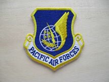 【送料無料】アメリカ空軍PACIFIC AIR FORCESパッチ刺繍ワッペン/US太平洋空軍patchエアフォースAIR FORCE米空軍USAF米軍ミリタリー M24_画像1