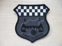 【送料無料】COMBAT HOG DRIVERパッチ刺繍ワッペン/チェッカーフラッグA-10アメリカ空軍patchエアフォースAIR FORCE米空軍USAF米軍US M49_画像1