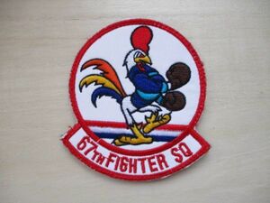 【送料無料】アメリカ空軍ファイティング コックス67th Fighter Squadron FIGHTING COCKSパッチ ワッペン/F-15嘉手納PATCH米空軍USAF M100