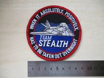 【送料無料】航空自衛隊TEAM STEALTH三沢基地F-35Aパッチ刺繍ワッペン/patch AIR FORCE空自JASDF日本空軍ステルスLightning II M3_画像8