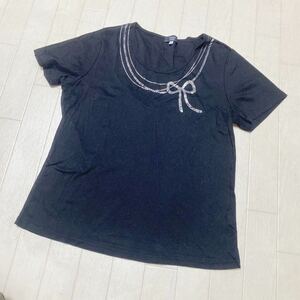 3621☆ KEITH キース トップス 半袖Tシャツ クルーネックTシャツ カジュアル プリント レディース 40 ブラック