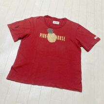 3621☆ PINK HOUSE ピンクハウス トップス 半袖Tシャツ クルーネックTシャツ レディース M レッド イラスト_画像1
