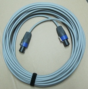 [2 pcs set ]PA for speaker cable 10m(4S6) gray with strap speakon specification 