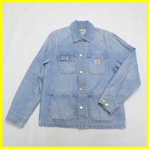 ★CARHARTT/カーハート デニムミシガンコート メンズS/ライトインディゴ/コットン100%/カバーオール/ジャケット&1808400036