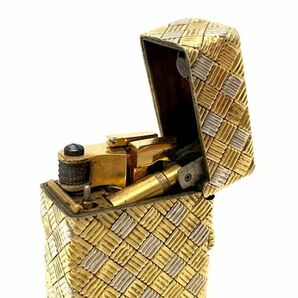 着火確認済 ダンヒル 18K アウタージャケット ローラー式 ガスライター OH済 dunhill ゴールド K18 WG YG 喫煙具 タバコ 煙草 3071207の画像6