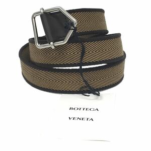 BOTTEGA VENETA ボッテガヴェネタ ベルト 649615 メンズ キャンバス×レザー 未使用 新古品 中古 aq8061