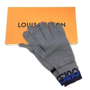 セール ルイヴィトン LOUIS VUITTON 手袋 M71247 グローブ ゴン LV ホライゾン ウール メンズ 服飾小物 未使用 aq5124