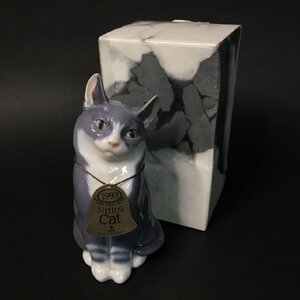 FG0630-11-3 ROYAL COPENHAGEN ロイヤルコペンハーゲン CAT 猫 置物 115 お座り猫 Sitting Cat H13.5cm 60サイズ