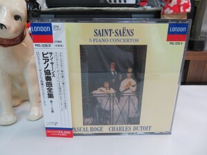 緑2｜★2CD / London / w/OBI ★SAINT-SAENSサン・サーンス：ピアノ協奏曲全集｜Charles Dutoit　デュトワ PO・RPO・LPO