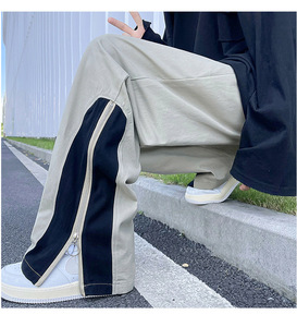 新品　メンズ パンツ ズボン 大きいサイズ ワイドパンツ ウエストゴム 春秋 薄手 ゆったり カジュアル メンズファッション 2色S-3XL