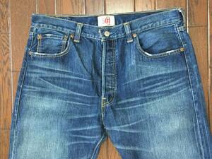 リーバイス Ｌｅｖｉ’ｓ ５０１ ｗ３６ ひげ落ち ブルー ジーンズ 縦落ち デニム 解れ ユーズド加工 ジーパン ストレート ボタンフライ