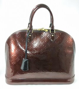 LOUIS VUITTON ルイ・ヴィトン アルマGM トート バッグ モノグラム ヴェルニ ワインレッド エナメル 大容量 M93595