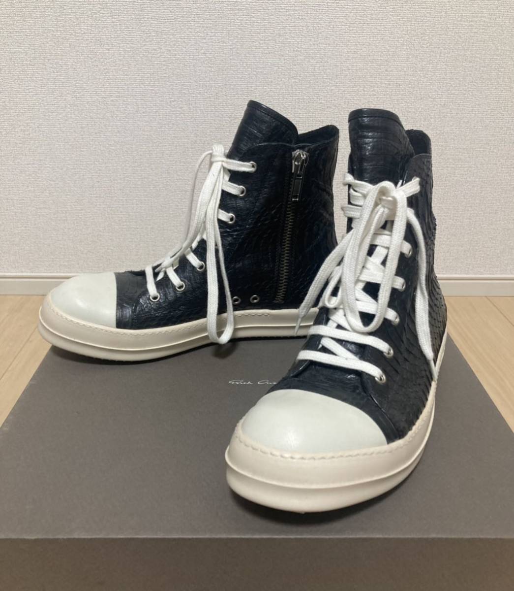 Rick Owens リックオウエンス パイソンレザーラモーンズスニーカー