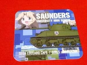 ガールズ＆パンツァー GIRLS und PANZER　SAUNDERS　セガ コラボカフェ 限定 　コースター