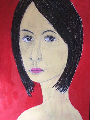 Artist Hiro C Original In the Garden of Essence, Painting, Oil painting, Portraits