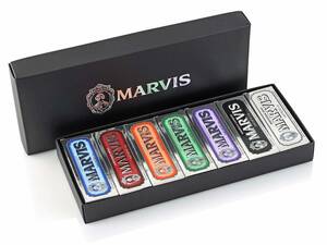 送料無料 新品＊即決！イタリア製 MARVIS マービス ブラック・ボックス (歯みがき粉) 25ml x 7本