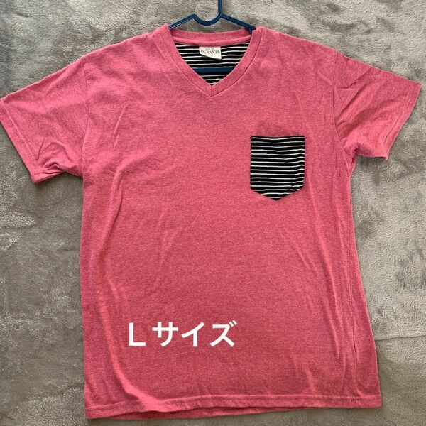 【SINDE 1988 DURANTE AUTHENTIC DESIGH】ＶネックTシャツ　Lサイズ 半袖Tシャツ 美品