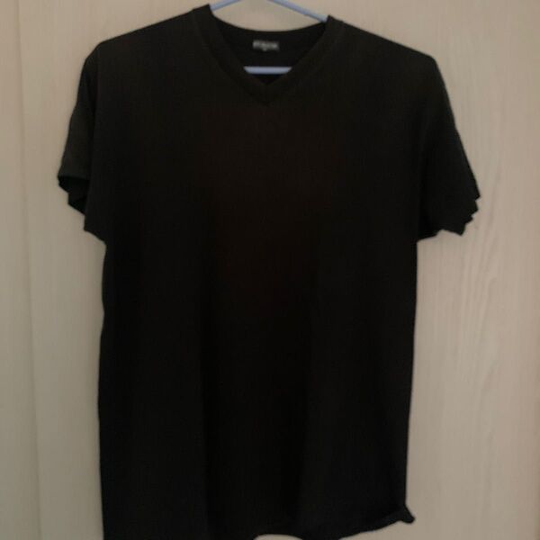 VネックTシャツ BEST correction サイズ…LL 半袖Tシャツ 黒Tシャツ メンズ レディース