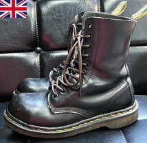 送料込 英国製 ドクターマーチン スチールトゥ 10ホールブーツ 黒 UK5 ブラック 24cm Dr.Martens イングランド製_画像1