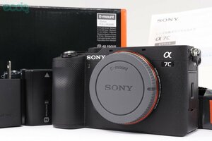 【 新品同様 | 動作正常 】 SONY α7C ボディ ILCE-7C ブラック 【 シャッター数 わずか500回 | 液晶保護ガラス貼付済み 】