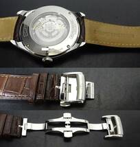 美品 BAUME&MERCIER ボーム&メルシエ クリフトン MOA10053 黒文字盤 メンズ 自動巻 国際保証書あり 純正内外箱あり 本物_画像10